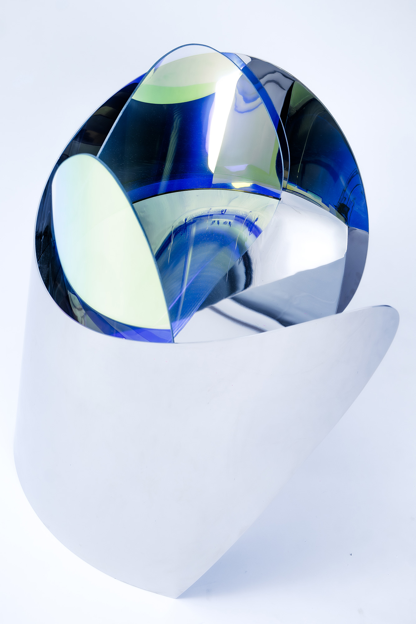 Armchair A01 by ODA LIK – side perspective showing transparent gradient reflections