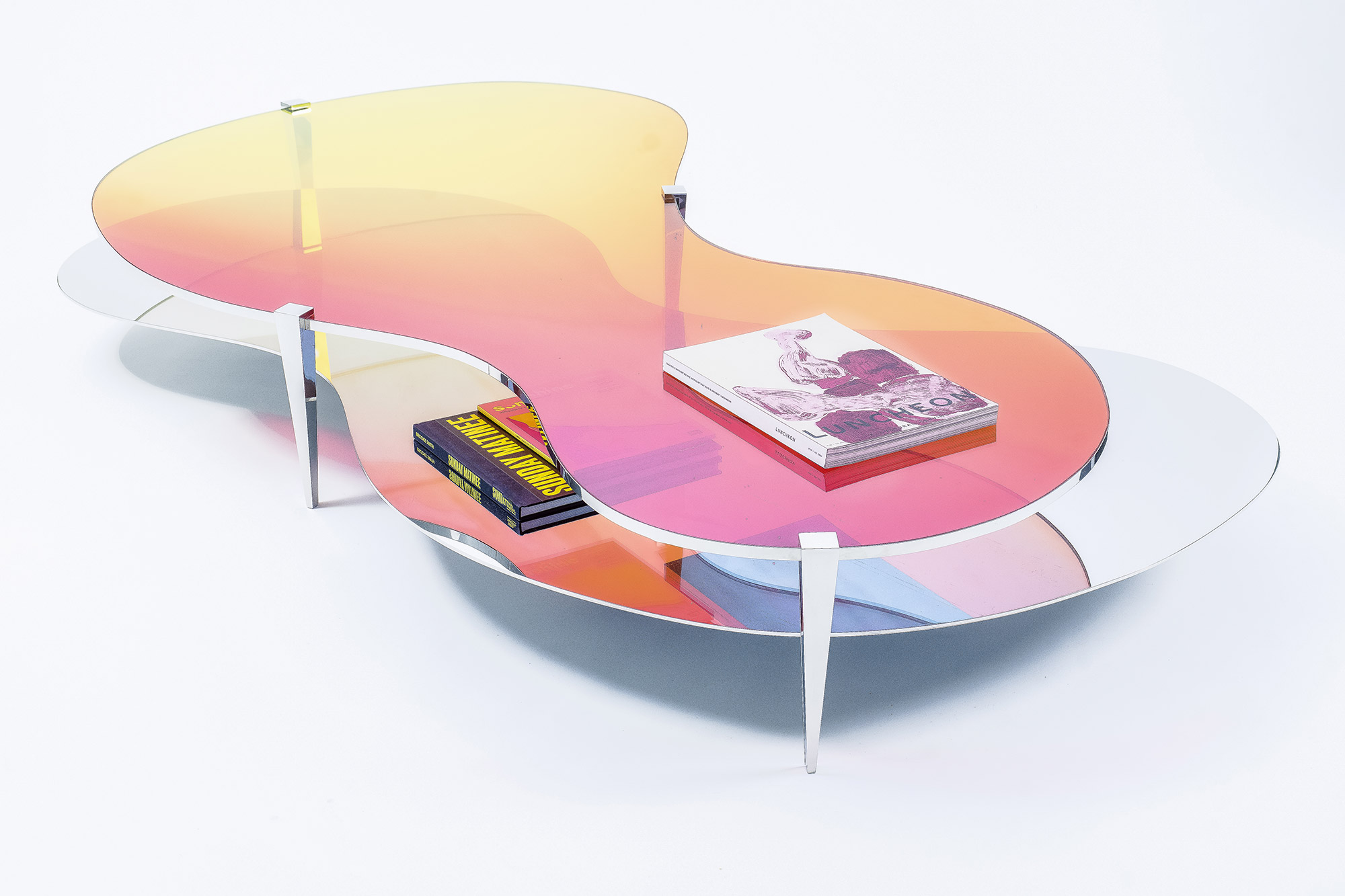 Low Table LT01 by ODA LIK – structure with minimal legs and layered transparency