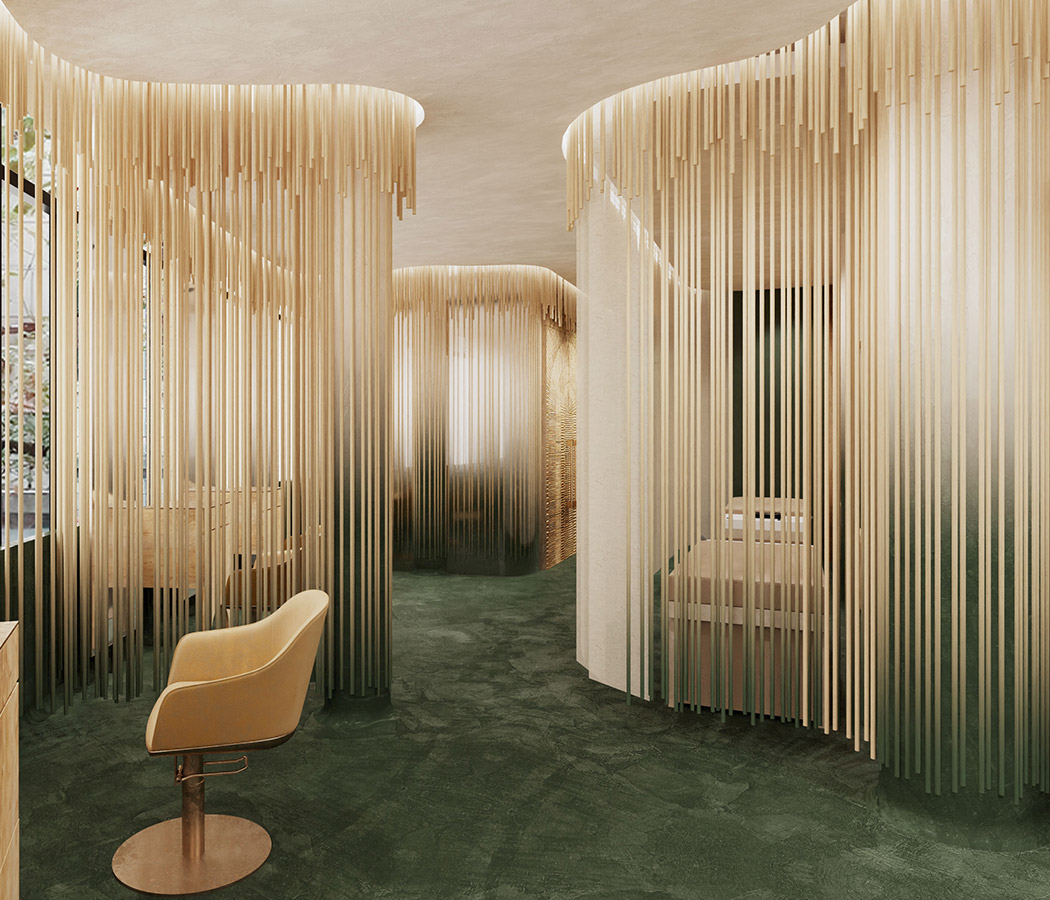 Aveda Shanghai salon by ODA LIK – sculptural wooden architecture