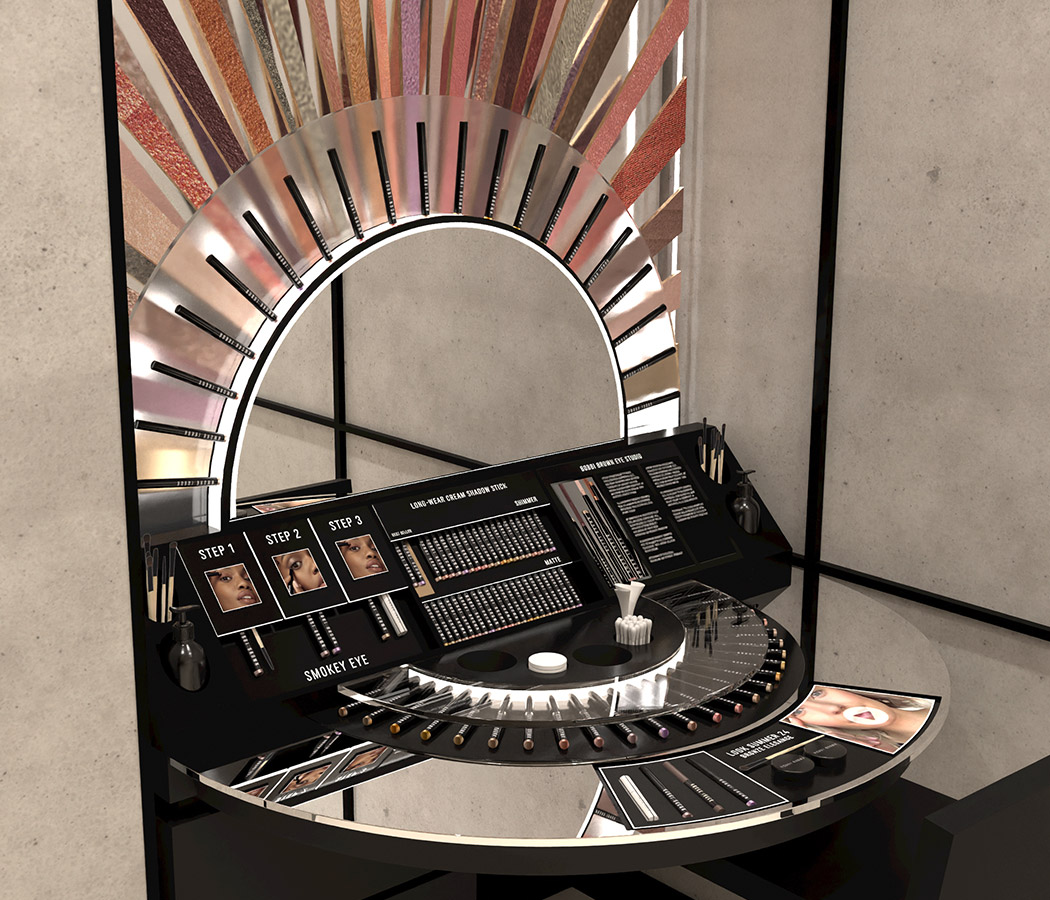Bobbi Brown Eye Studio Station by ODA LIK – luminous retail concept