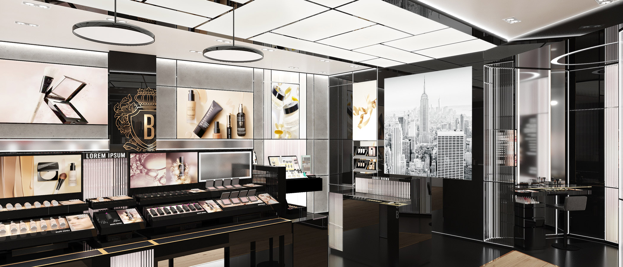 Bobbi Brown Open Studio interior – Play. Learn. Make. experiential space by ODA LIK