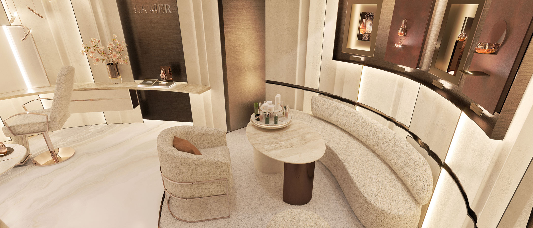 La Mer Genaissance Retreat interior – sculptural architecture and refined materials by ODA LIK