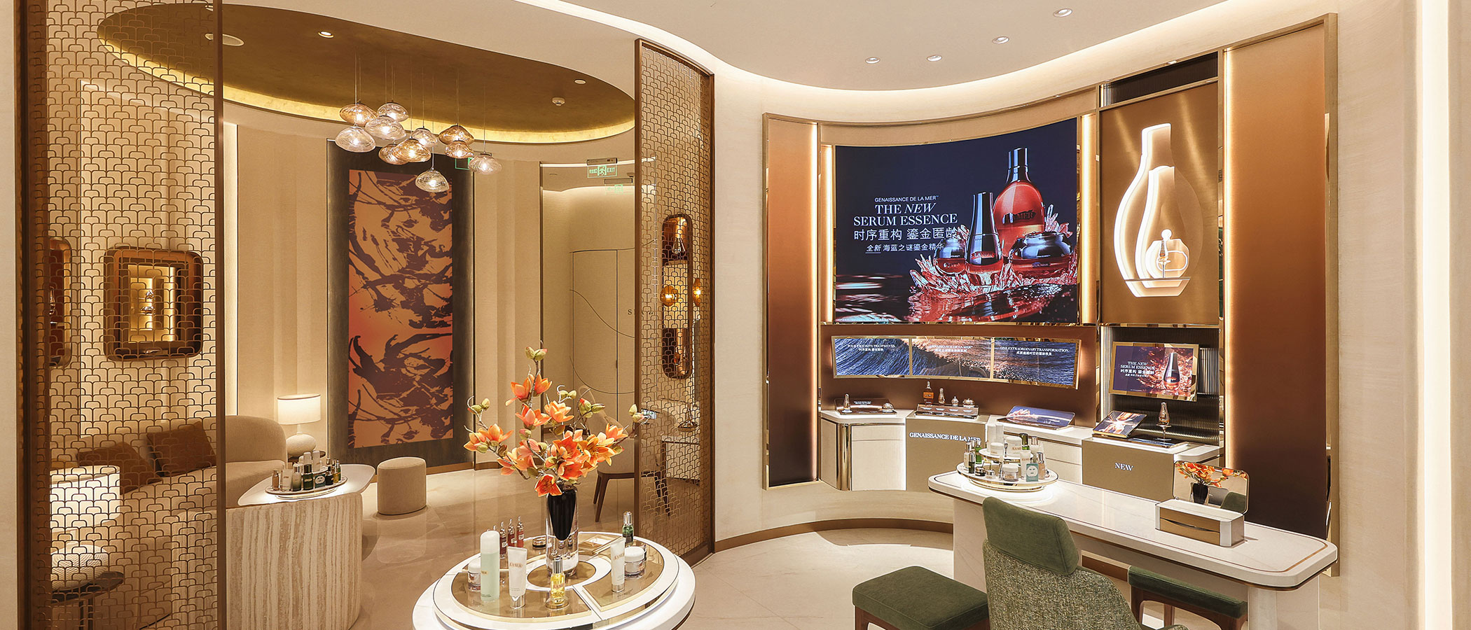 La Mer Guangzhou flagship interior – jewelry-inspired architecture and materials by ODA LIK